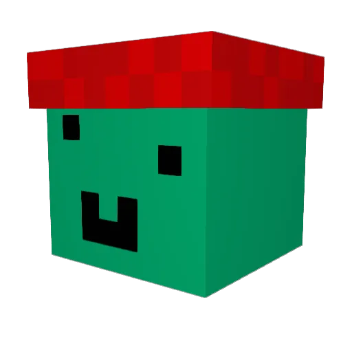 OMGHORDA Minecraft avatar head, 3D render