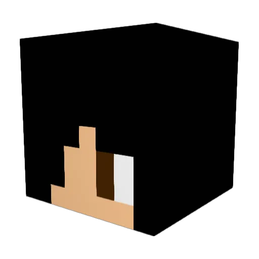 OMGIOU Minecraft avatar head, 3D render