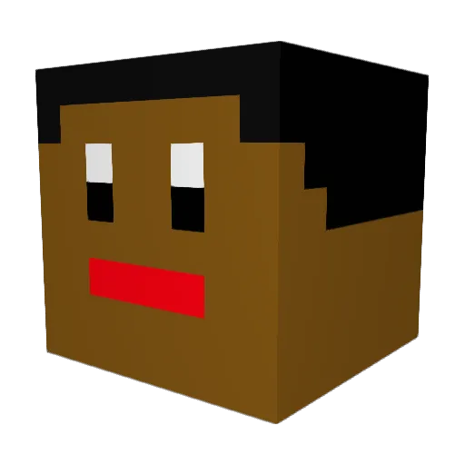 OMGITSLOVE Minecraft avatar head, 3D render