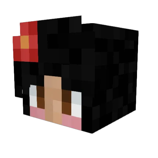 OMGItsAmy Minecraft avatar head, 3D render