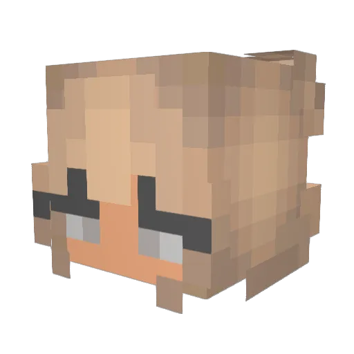 OMGJLC Minecraft avatar head, 3D render