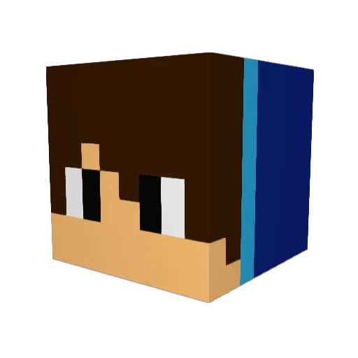 OMGZelmer Minecraft avatar head, 3D render