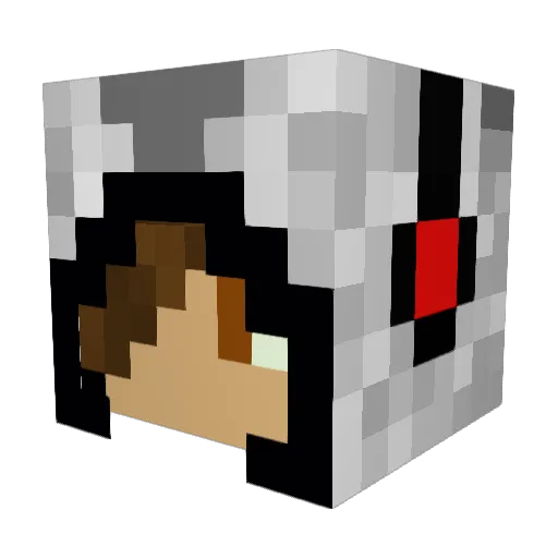 OMG_QuickDeath Minecraft avatar head, 3D render