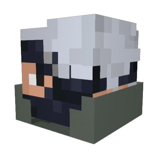 OMG_its_Platinum Minecraft avatar head, 3D render