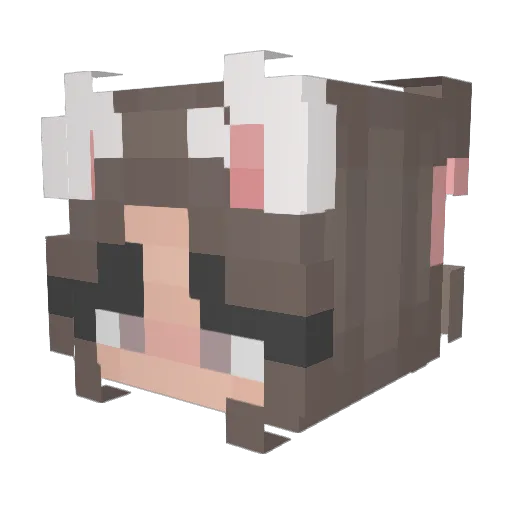 OMGaGIRL666 Minecraft avatar head, 3D render