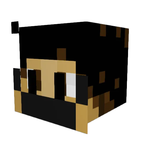 OMGitsARTy Minecraft avatar head, 3D render