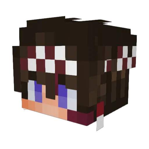 OMGitsKAZ Minecraft avatar head, 3D render