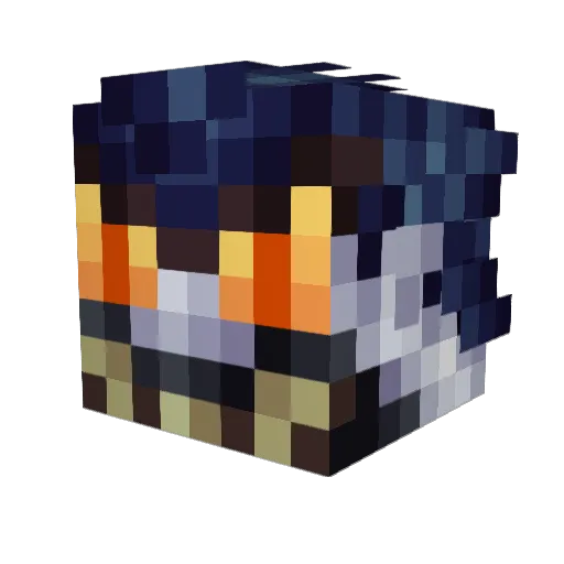 OMGitsSnowy Minecraft avatar head, 3D render