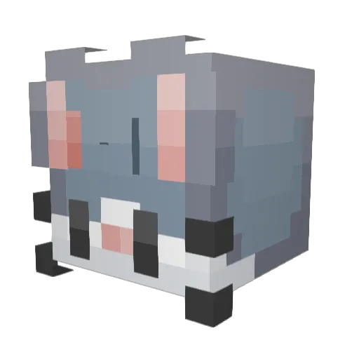 OMGrat Minecraft avatar head, 3D render