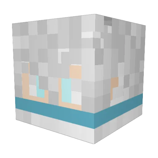 OMICRON_SOMA Minecraft avatar head, 3D render
