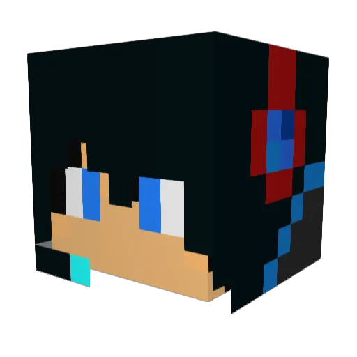 OML65 Minecraft avatar head, 3D render