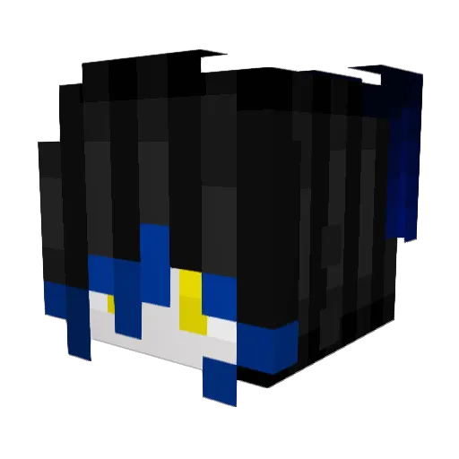 OMNI_KAMINARI Minecraft avatar head, 3D render