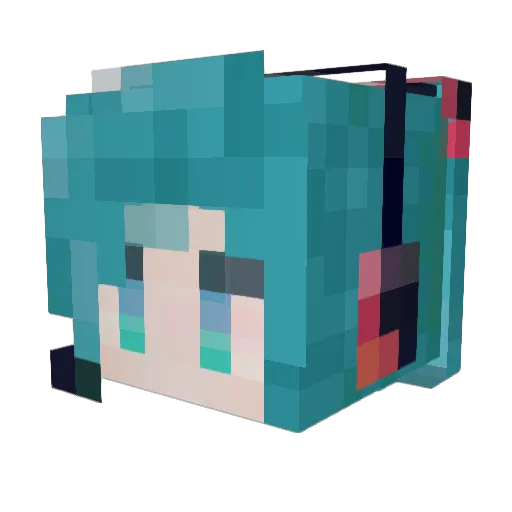 OMNOMONIX Minecraft avatar head, 3D render