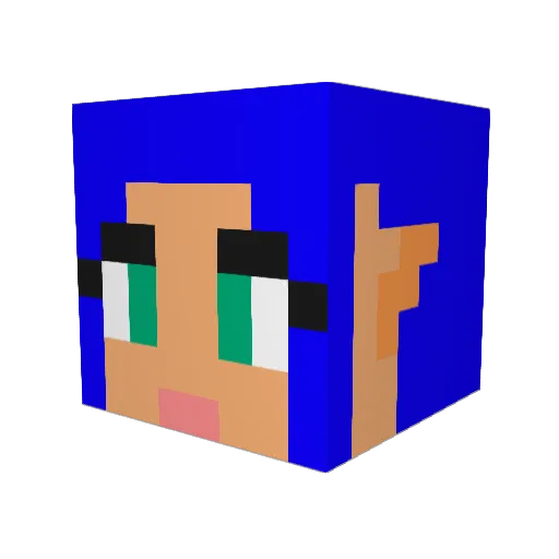 OMV3 Minecraft avatar head, 3D render