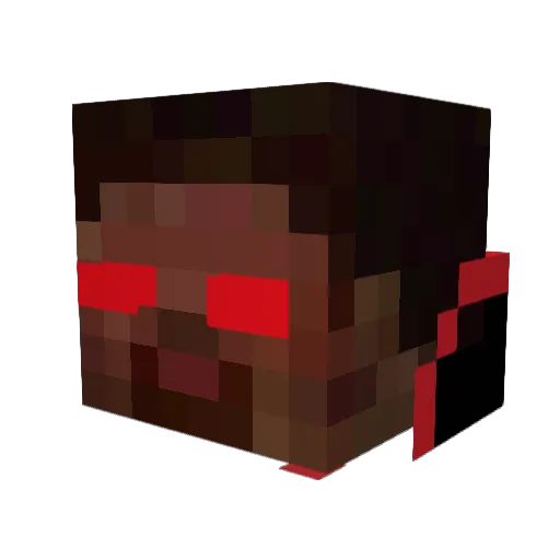 OMXking Minecraft avatar head, 3D render