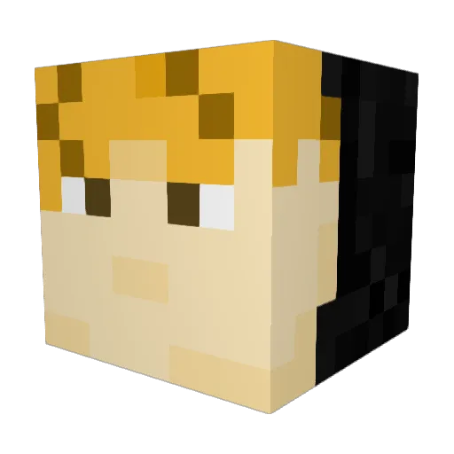 OMetyO Minecraft avatar head, 3D render