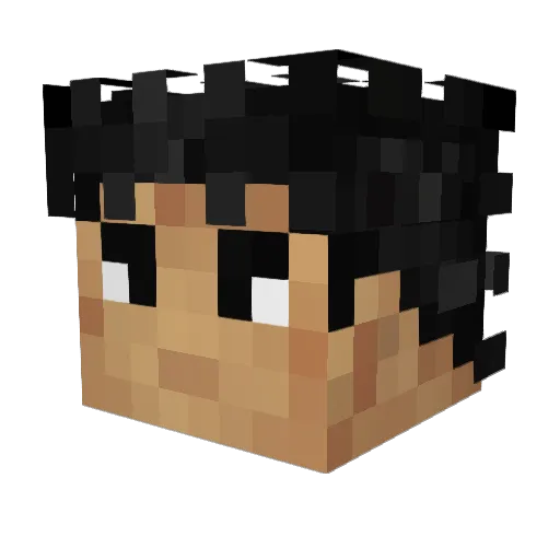 OMiEE75 Minecraft avatar head, 3D render