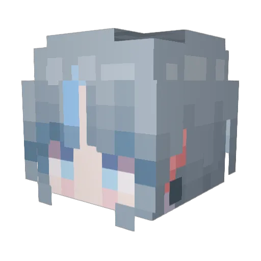 OMingu_ Minecraft avatar head, 3D render
