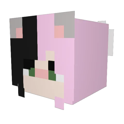 OMoonPiscesO Minecraft avatar head, 3D render