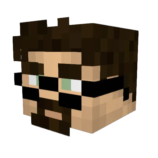 ONASCALEOF1TO10 Minecraft avatar head, 3D render