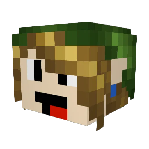 ONCEMX Minecraft avatar head, 3D render