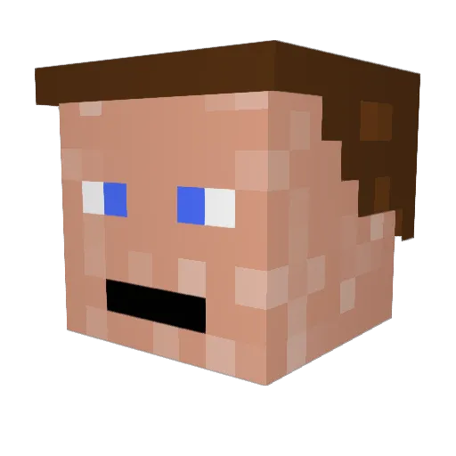 ONDRAKES Minecraft avatar head, 3D render