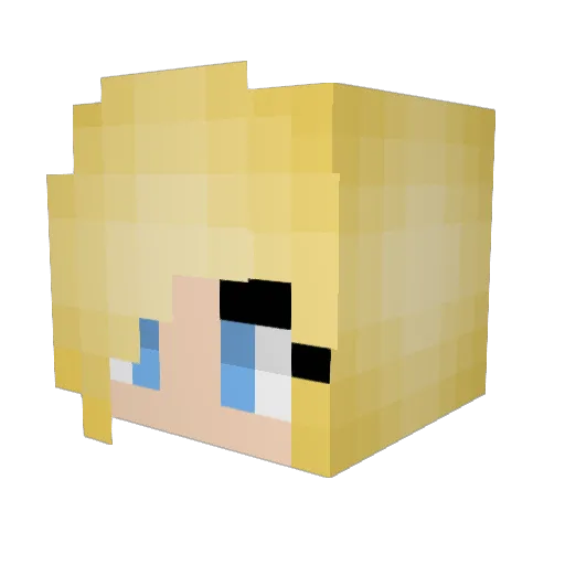 ONEGuest Minecraft avatar head, 3D render