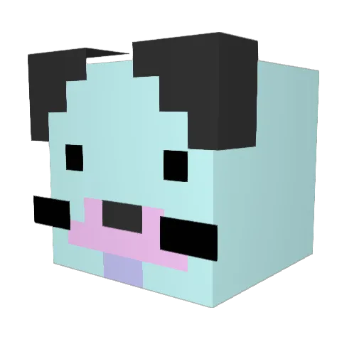 ONLY1806 Minecraft avatar head, 3D render