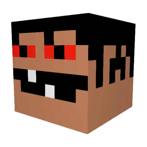 ONLY_M3 Minecraft avatar head, 3D render