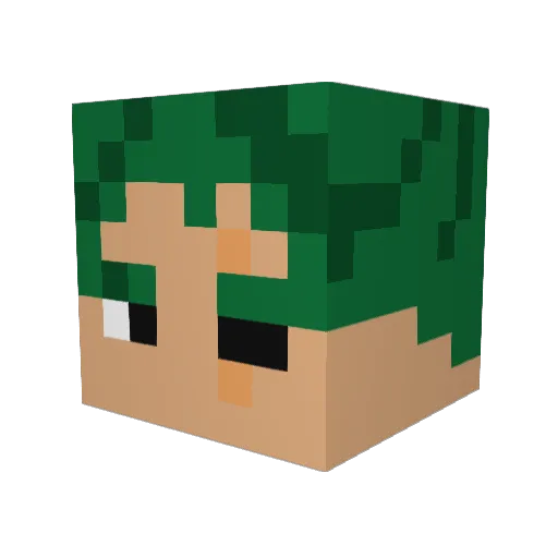 ONRA90 Minecraft avatar head, 3D render