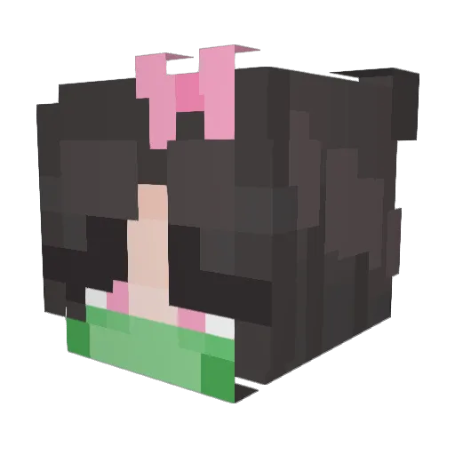 ONTANG Minecraft avatar head, 3D render