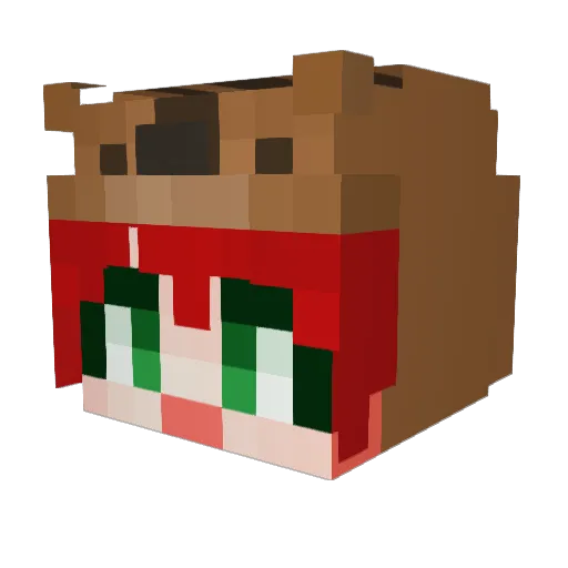 ON_BOMB Minecraft avatar head, 3D render
