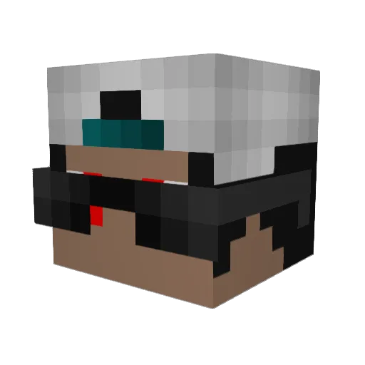ONegoDoce Minecraft avatar head, 3D render