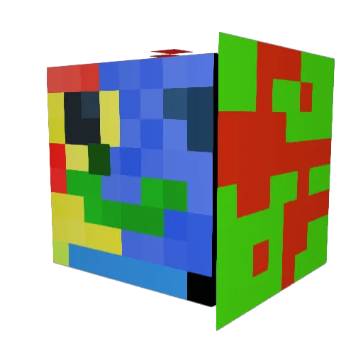 OOOMMMGGGPIZZA Minecraft avatar head, 3D render