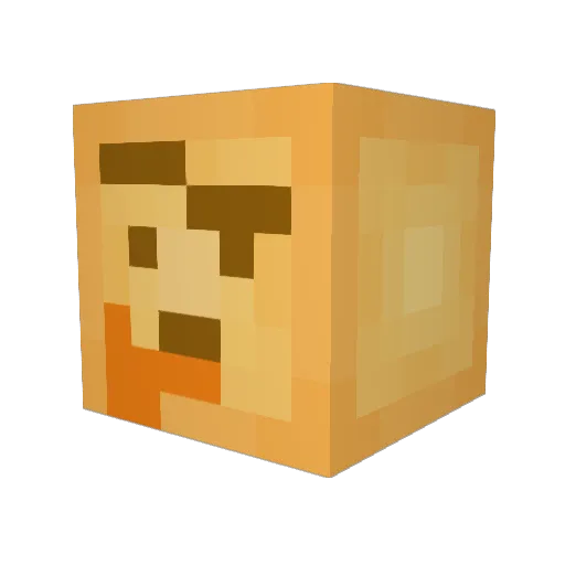 OOOOOO0OOOOOOO Minecraft avatar head, 3D render