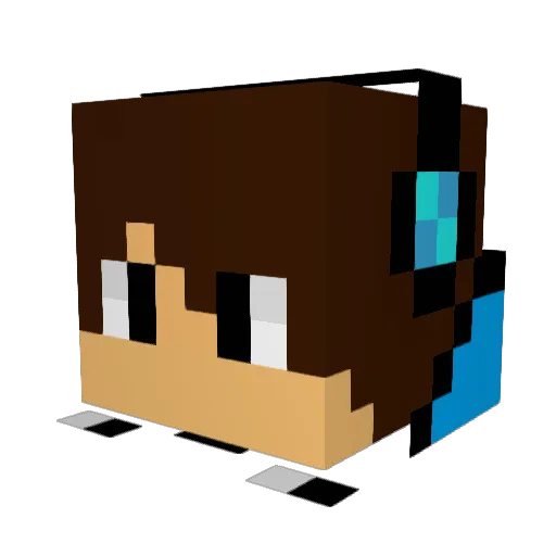 OOSHIE10 Minecraft avatar head, 3D render