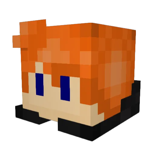 OOWilli Minecraft avatar head, 3D render