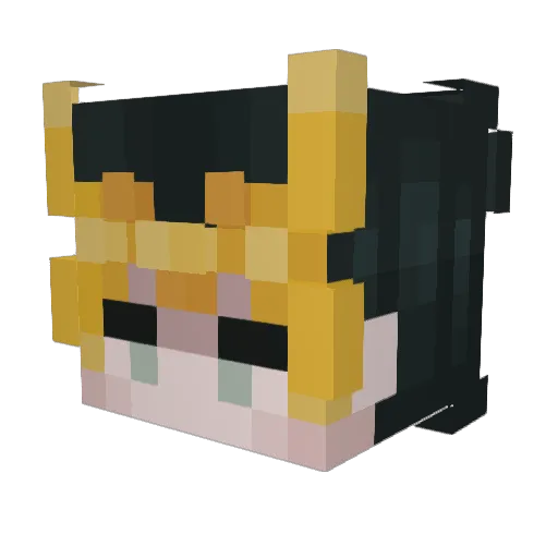 OOdazza Minecraft avatar head, 3D render
