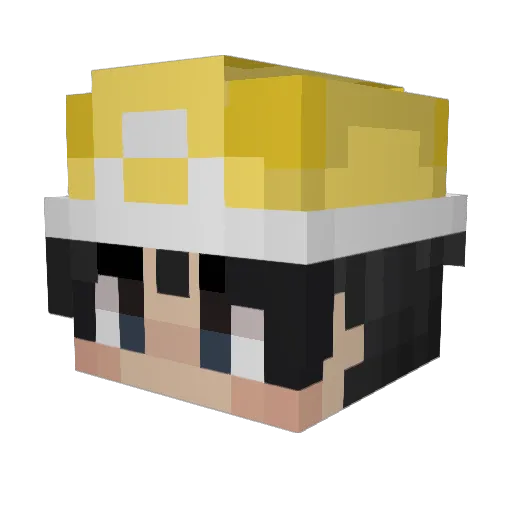 OPAdapt Minecraft avatar head, 3D render
