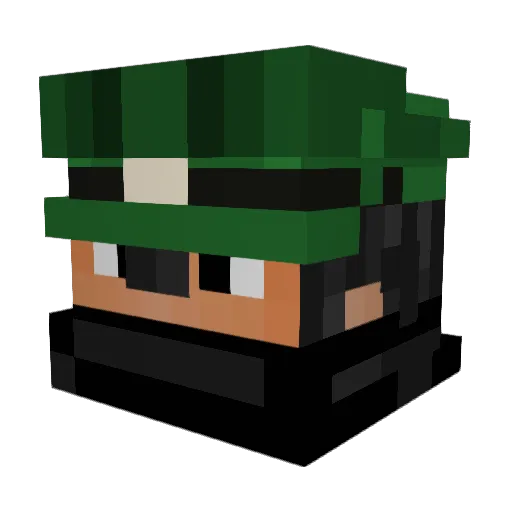 OPC4321 Minecraft avatar head, 3D render