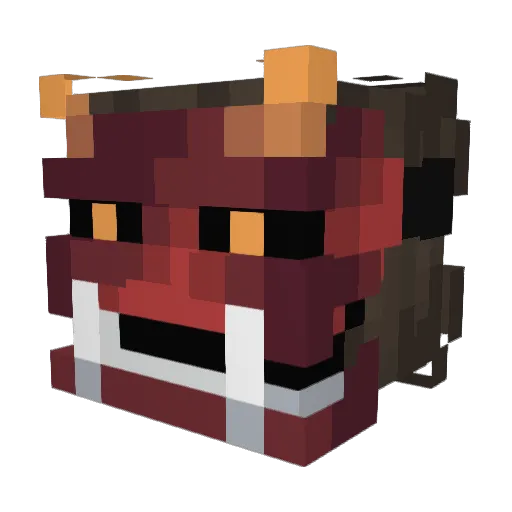 OPFlow Minecraft avatar head, 3D render