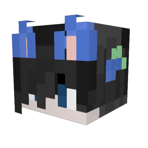 OPGodBaby Minecraft avatar head, 3D render