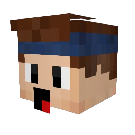 OPILOGI1 Minecraft avatar head, 3D render