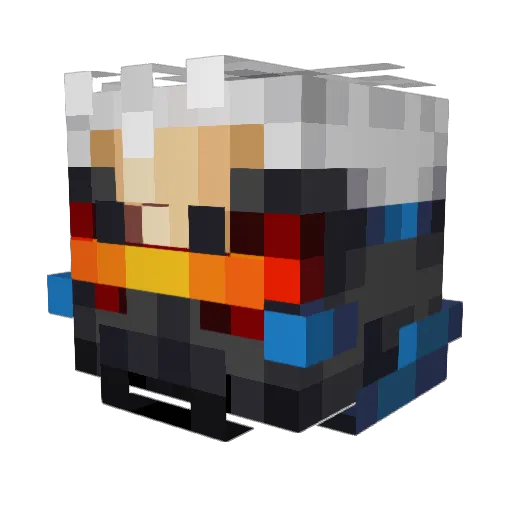 OPMNRG Minecraft avatar head, 3D render