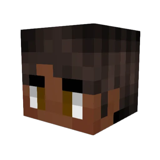 OPMooshroom Minecraft avatar head, 3D render