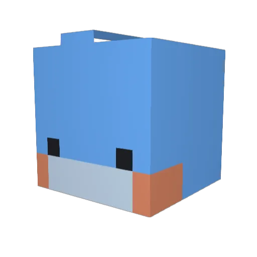 OPMudkip192 Minecraft avatar head, 3D render