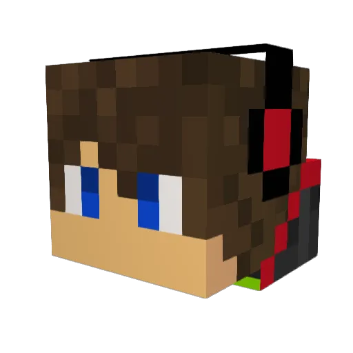 OPODog Minecraft avatar head, 3D render