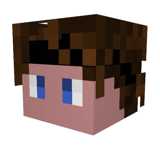 OPPorridge Minecraft avatar head, 3D render
