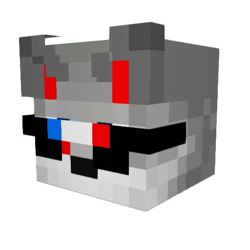 OPQ_Isaac Minecraft avatar head, 3D render