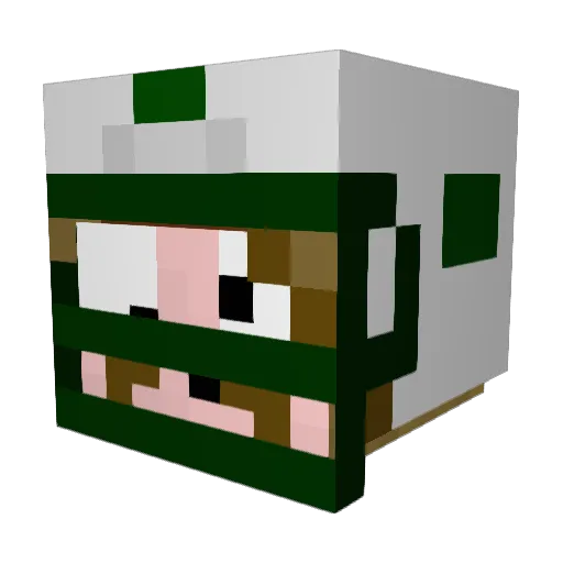OPSGoldDigger Minecraft avatar head, 3D render